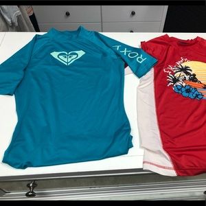 2 Boy Swim Shirts EUC